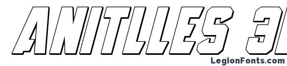 шрифт Anitlles 3D Italic, бесплатный шрифт Anitlles 3D Italic, предварительный просмотр шрифта Anitlles 3D Italic