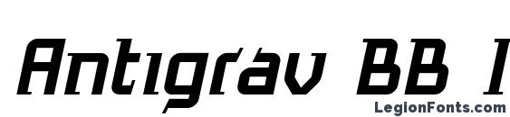 шрифт Antigrav BB Italic, бесплатный шрифт Antigrav BB Italic, предварительный просмотр шрифта Antigrav BB Italic