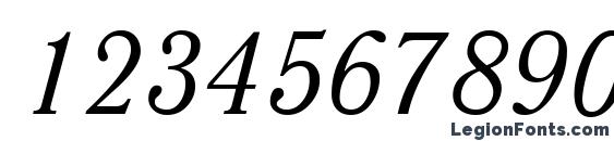 Antiqua italic cyrillic@ Font, Number Fonts