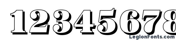 AntiquaSh Cd Heavy Regular Font, Number Fonts