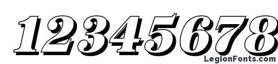 AntiquaSh Cd Xbold Italic Font, Number Fonts