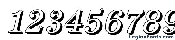 AntiquaSh Italic Font, Number Fonts