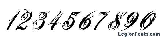 Antonella script X Bold Font, Number Fonts