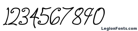 Anyway Italic Font, Number Fonts