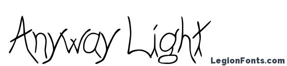 шрифт Anyway Light, бесплатный шрифт Anyway Light, предварительный просмотр шрифта Anyway Light