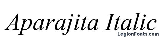 шрифт Aparajita Italic, бесплатный шрифт Aparajita Italic, предварительный просмотр шрифта Aparajita Italic