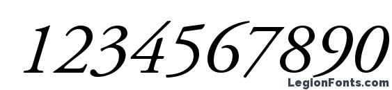 Apcgaramondc italic Font, Number Fonts