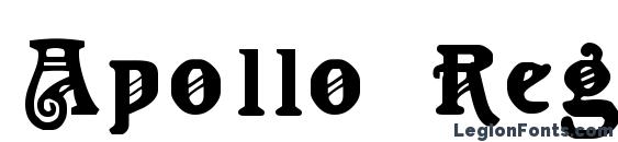 Apollo Regular font, free Apollo Regular font, preview Apollo Regular font