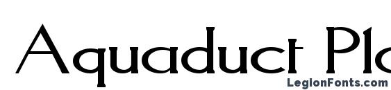 Aquaduct Plain font, free Aquaduct Plain font, preview Aquaduct Plain font