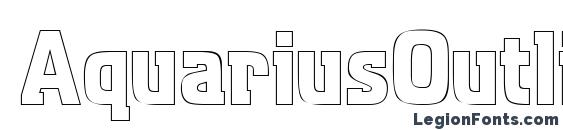 AquariusOutline Regular DB font, free AquariusOutline Regular DB font, preview AquariusOutline Regular DB font