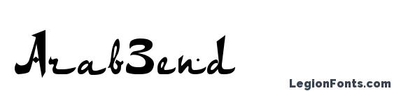 Arab3end Font, Calligraphy Fonts