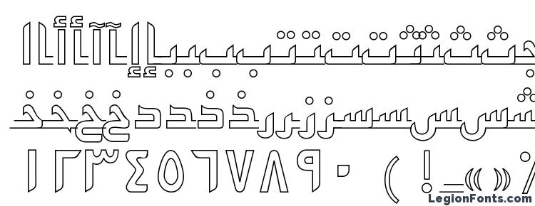 глифы шрифта ArabicKufiOutlineSSK, символы шрифта ArabicKufiOutlineSSK, символьная карта шрифта ArabicKufiOutlineSSK, предварительный просмотр шрифта ArabicKufiOutlineSSK, алфавит шрифта ArabicKufiOutlineSSK, шрифт ArabicKufiOutlineSSK