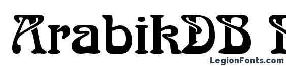 ArabikDB Normal font, free ArabikDB Normal font, preview ArabikDB Normal font
