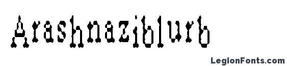 Arashnaziblurb font, free Arashnaziblurb font, preview Arashnaziblurb font