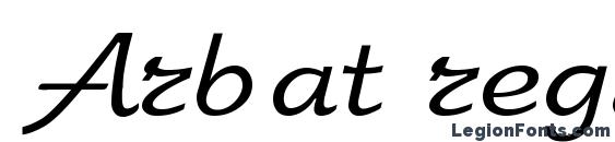 шрифт Arbat regular, бесплатный шрифт Arbat regular, предварительный просмотр шрифта Arbat regular