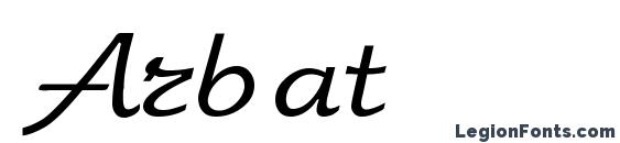 шрифт Arbat, бесплатный шрифт Arbat, предварительный просмотр шрифта Arbat