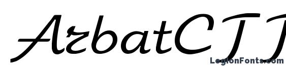 Шрифт ArbatCTT, Шрифты для надписей