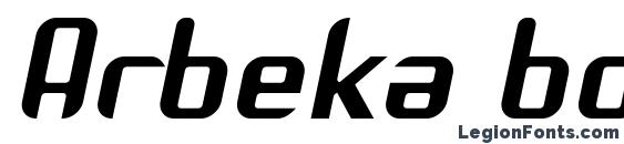шрифт Arbeka bold italic, бесплатный шрифт Arbeka bold italic, предварительный просмотр шрифта Arbeka bold italic