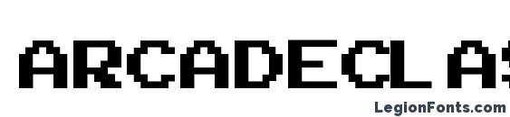 шрифт ArcadeClassic, бесплатный шрифт ArcadeClassic, предварительный просмотр шрифта ArcadeClassic