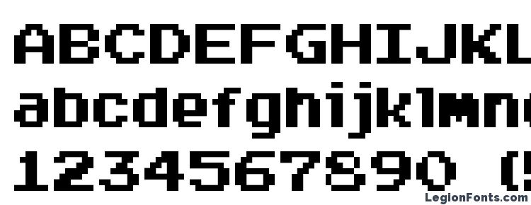 глифы шрифта Arcadepix, символы шрифта Arcadepix, символьная карта шрифта Arcadepix, предварительный просмотр шрифта Arcadepix, алфавит шрифта Arcadepix, шрифт Arcadepix