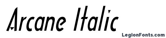 Arcane Italic Font