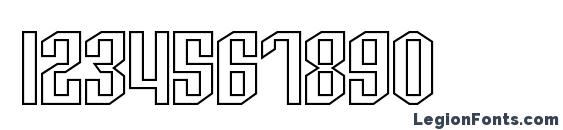 Archery Black Outline Font, Number Fonts