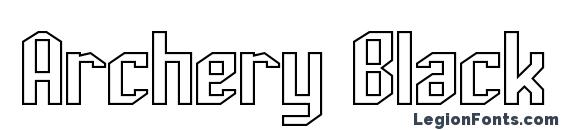 Archery Black Outline font, free Archery Black Outline font, preview Archery Black Outline font