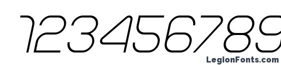 Arcle Italic Font, Number Fonts