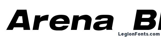 Arena Black Extended Italic Font