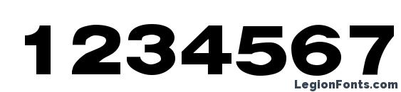 Arena Black Extended Font, Number Fonts