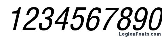 Arena Condensed Italic Font, Number Fonts