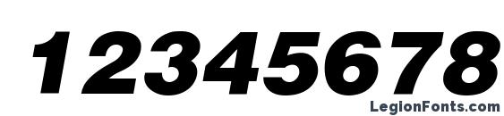 ArenaBlack Italic Font, Number Fonts
