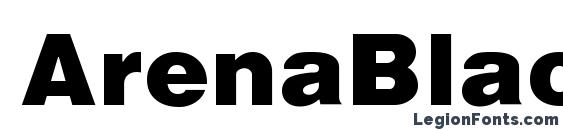 шрифт ArenaBlack Regular, бесплатный шрифт ArenaBlack Regular, предварительный просмотр шрифта ArenaBlack Regular
