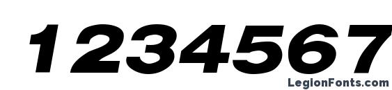 ArenaBlackExtended Italic Font, Number Fonts