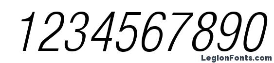 ArenaCondensedLight Italic Font, Number Fonts