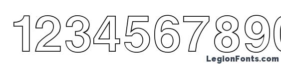 ArenaOutline Regular Font, Number Fonts