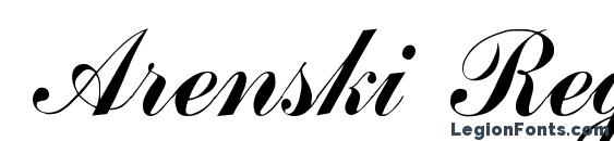 Arenski Regular font, free Arenski Regular font, preview Arenski Regular font