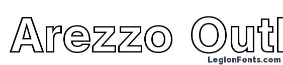 Arezzo Outline Regular font, free Arezzo Outline Regular font, preview Arezzo Outline Regular font