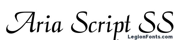 Шрифт Aria Script SSi