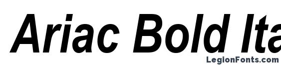 Ariac Bold Italic Font