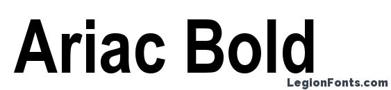 Ariac Bold font, free Ariac Bold font, preview Ariac Bold font