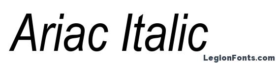 Ariac Italic font, free Ariac Italic font, preview Ariac Italic font