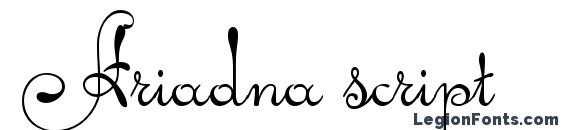 Ariadna script font, free Ariadna script font, preview Ariadna script font