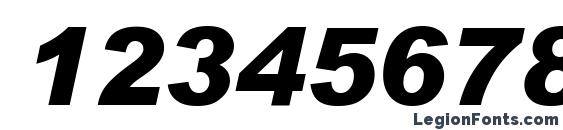 Arial Black Курсив Font, Number Fonts