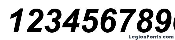 Arial CE Bold Italic Font, Number Fonts