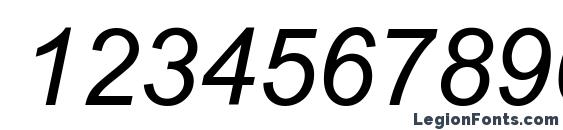 Arial CE Italic Font, Number Fonts