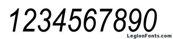 Arial narrow italic Font, Number Fonts