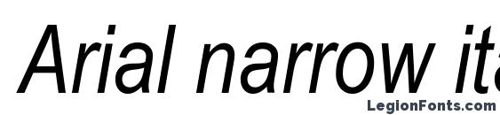 Шрифт Arial narrow italic