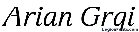Arian Grqi Italic Font