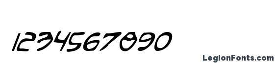Arilon Condensed Italic Font, Number Fonts